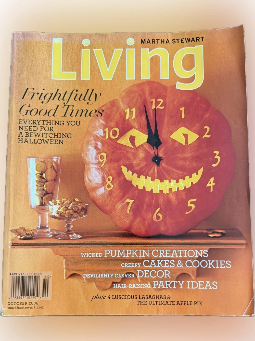 Martha Stewart Living Magazine Oct No 2008 Frightfully Good Times Pumpkin Cake